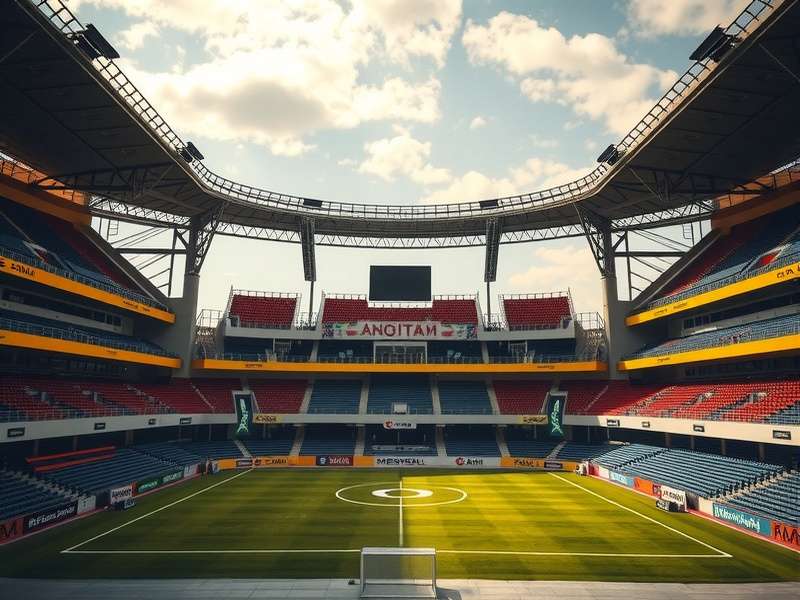 Handball Warriors IN stadium with Indian architecture